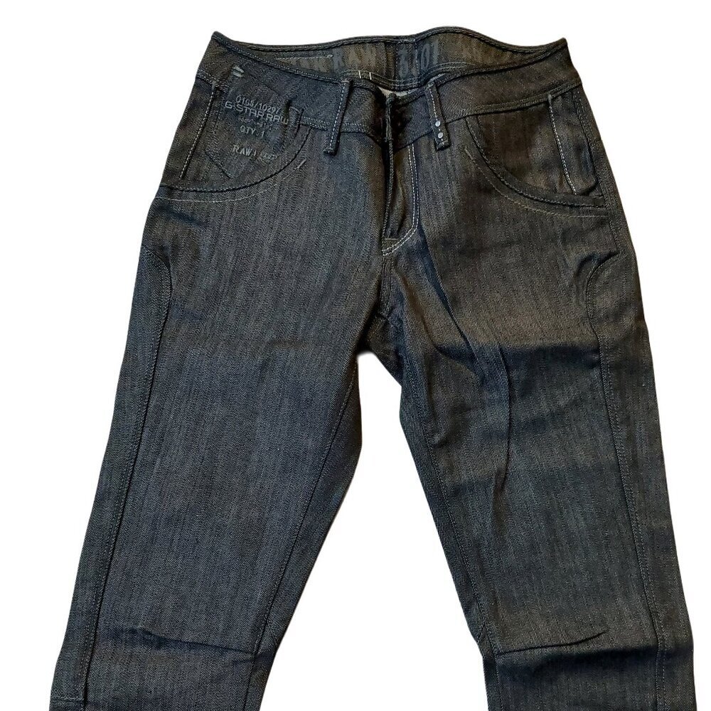 Retro Vintage G-Star 3301 Straight Leg Dark Blue Denim Jeans Sz 27 NWT - Picture 4 of 12